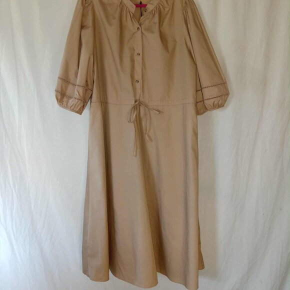 Who What Wear Beige Tan Khaki Shirt Dress NWT XXL - Picture 2 of 4